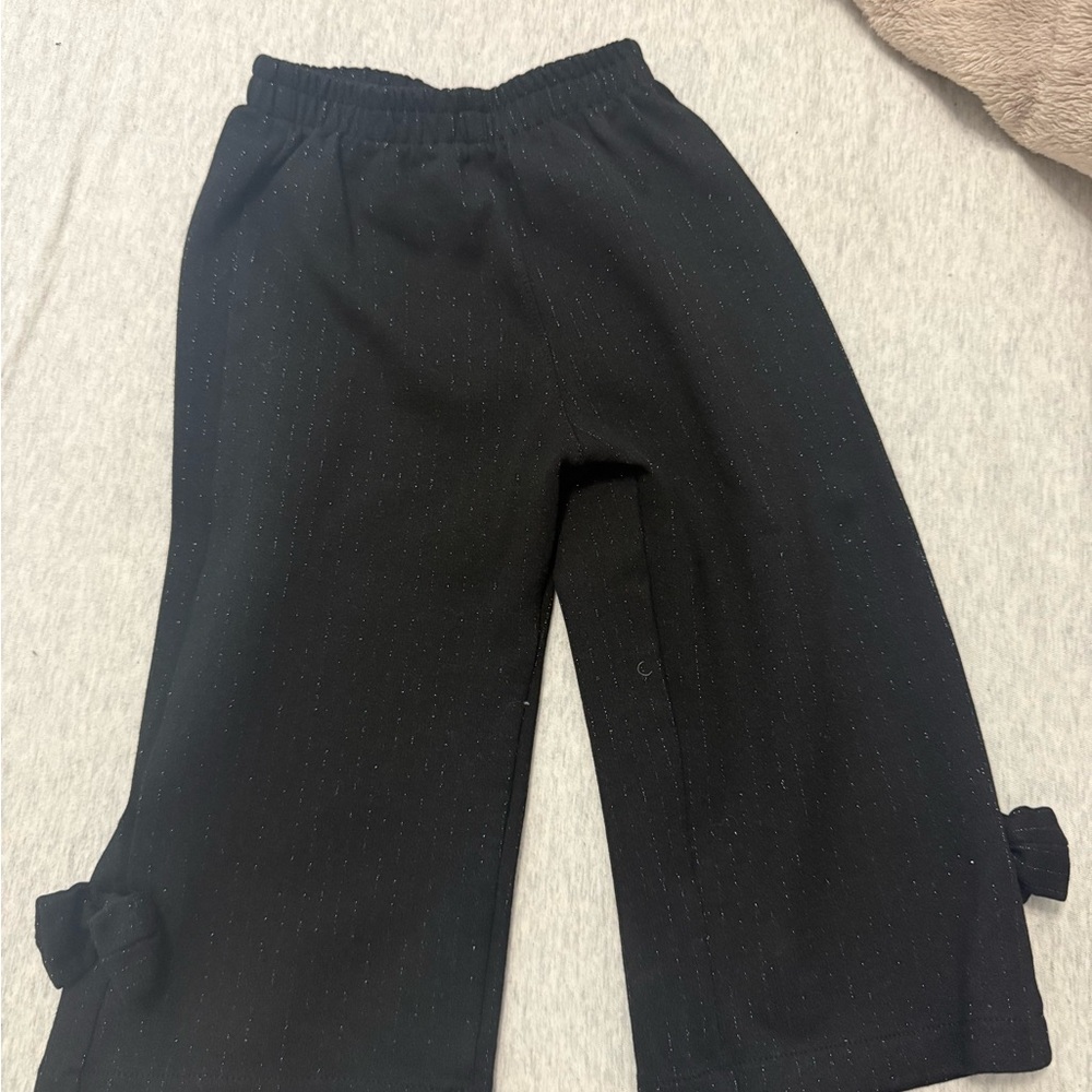 Zara Kids Black Bow Accent Trousers